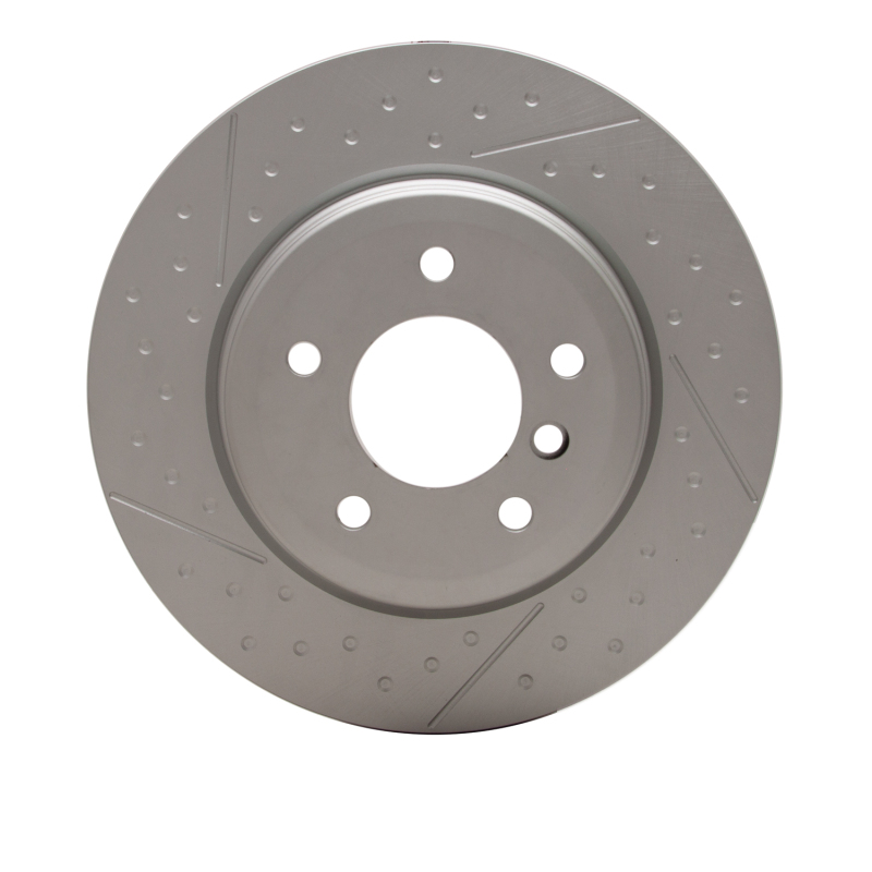 BMW 330i Brake Rotor (1) - Rear - R1 Concepts - GeoSPEC Dimpled and Slotted - `06-`13